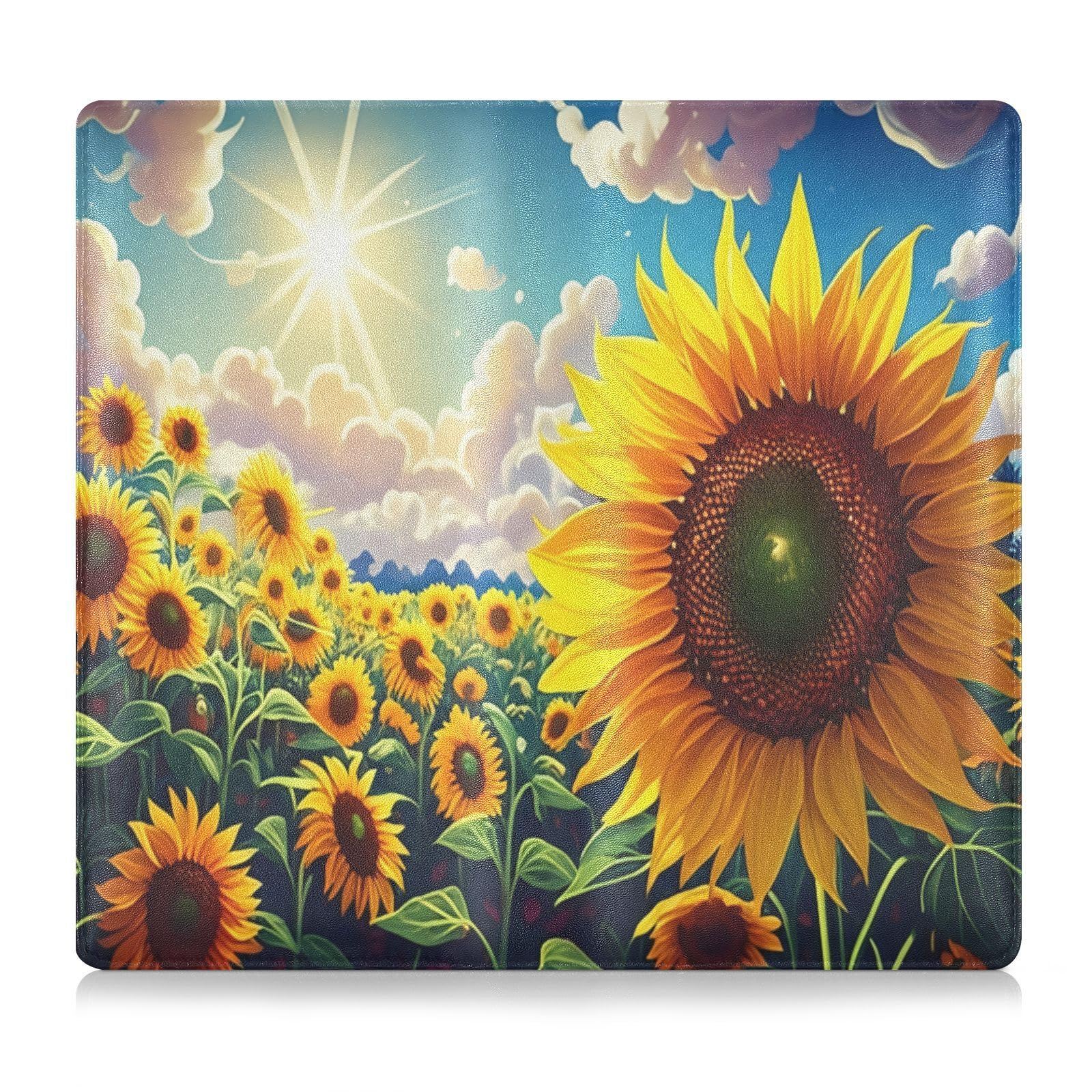 BURSTDDY Sunflower Leather Car Registration and Insurance Holder,Registration and Insurance Card Holder Glove Box Car Organizer Car Document Holder for Cards, Driver License