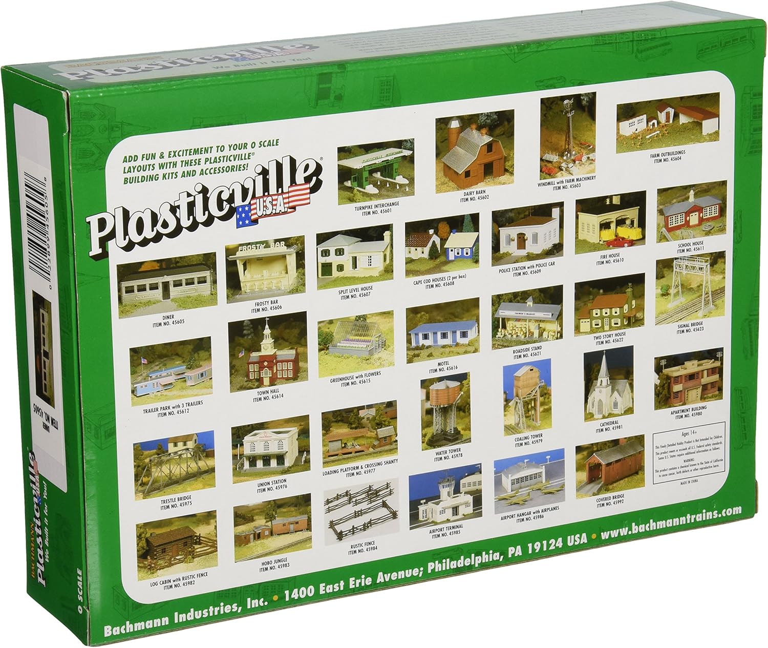 Bachmann Trains - PLASTICVILLE U.S.A. BUILDINGS – CLASSIC KITS - DINER - O Scale