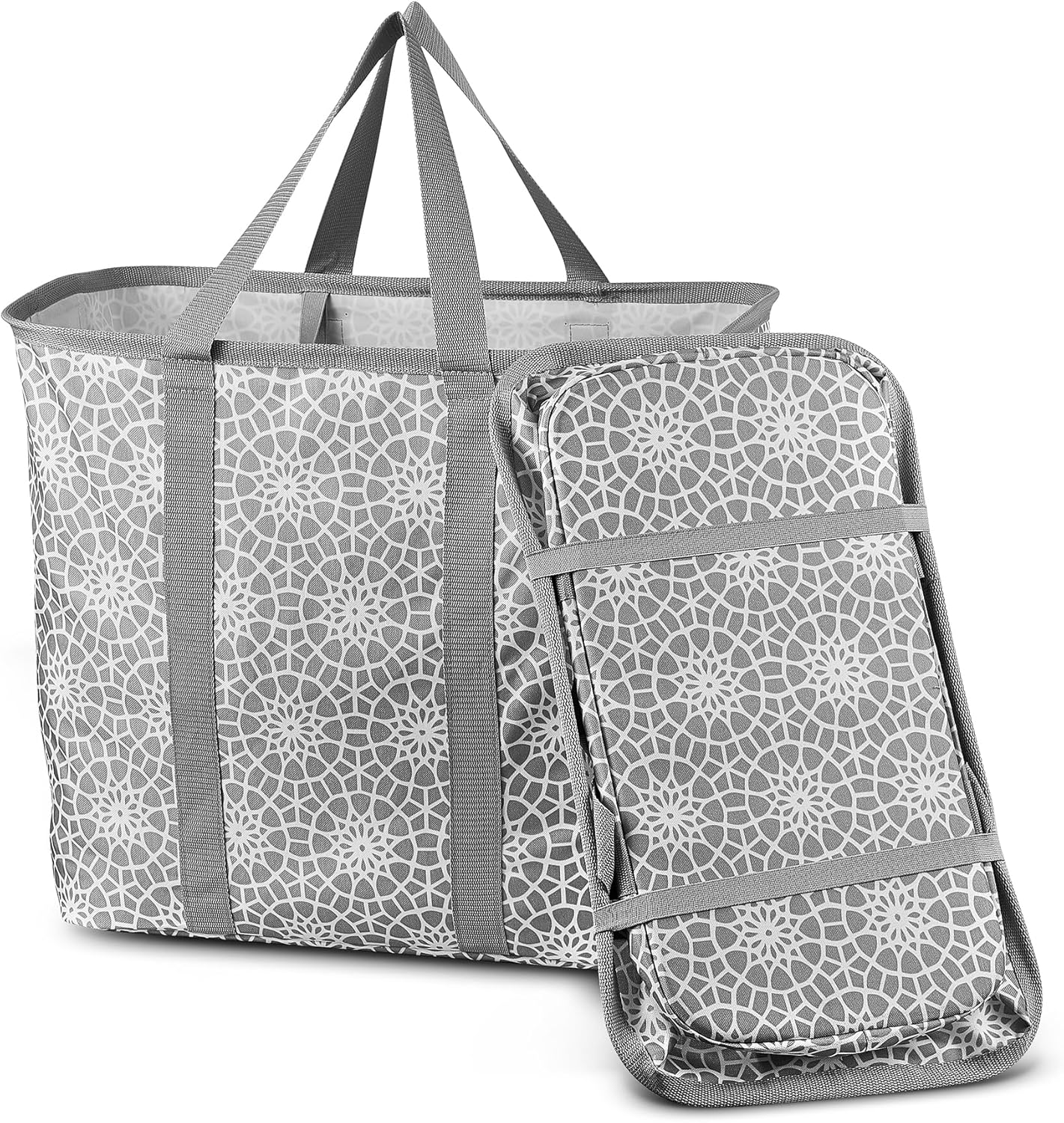 YOHOM Flexible Laundry Basket 80L, Folding Hamper for Clothes Large Collapsible Tote for Big Family, Portable Storage Basket for Dorm, Bedroom and Bathroom (Gray (80L))