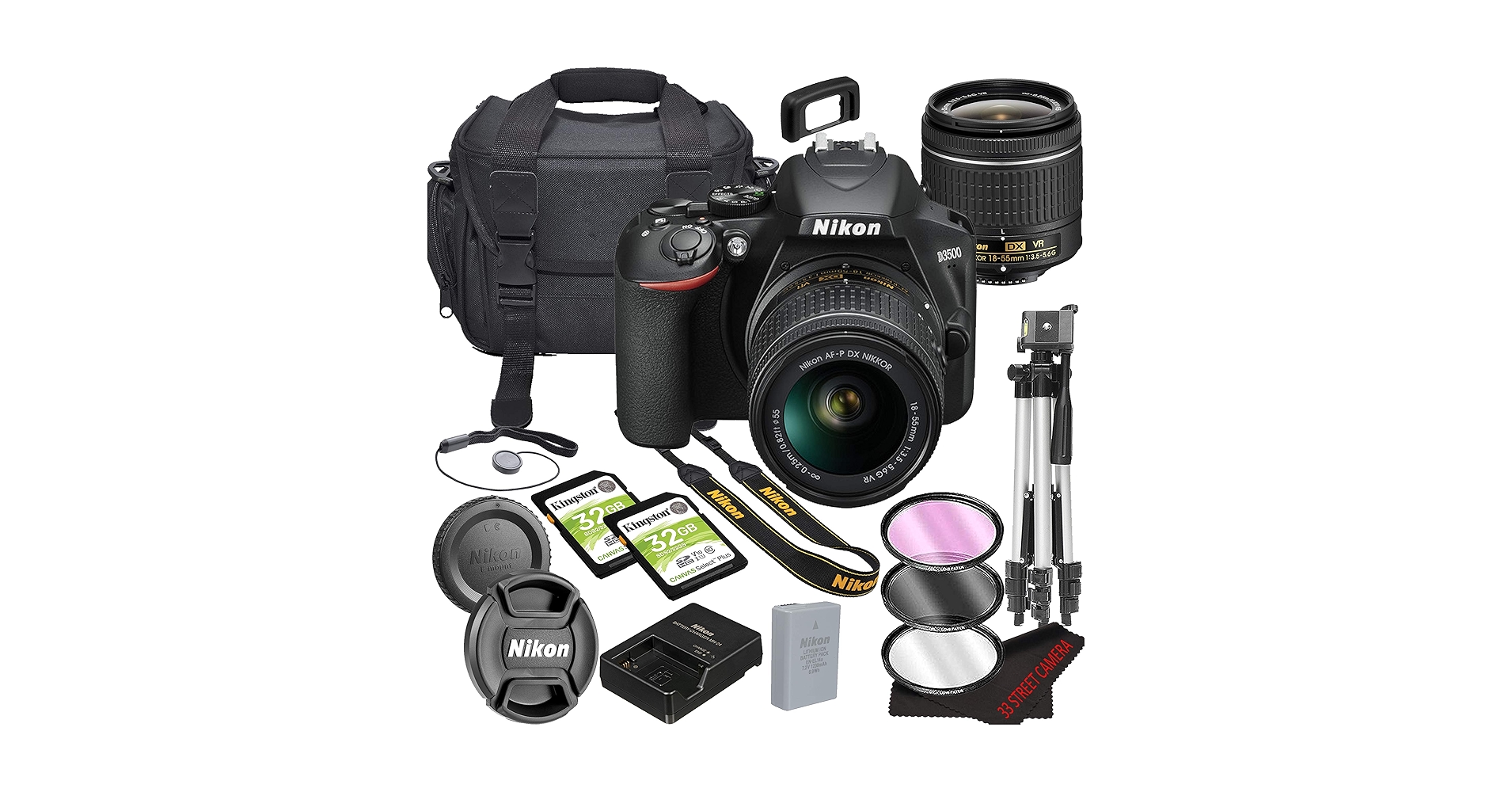 Nikon - ニコン D350018-55  VR KIT おまけ付き Nikon D3500 Professional DSLR Camera Kit - 18-55mm Lens