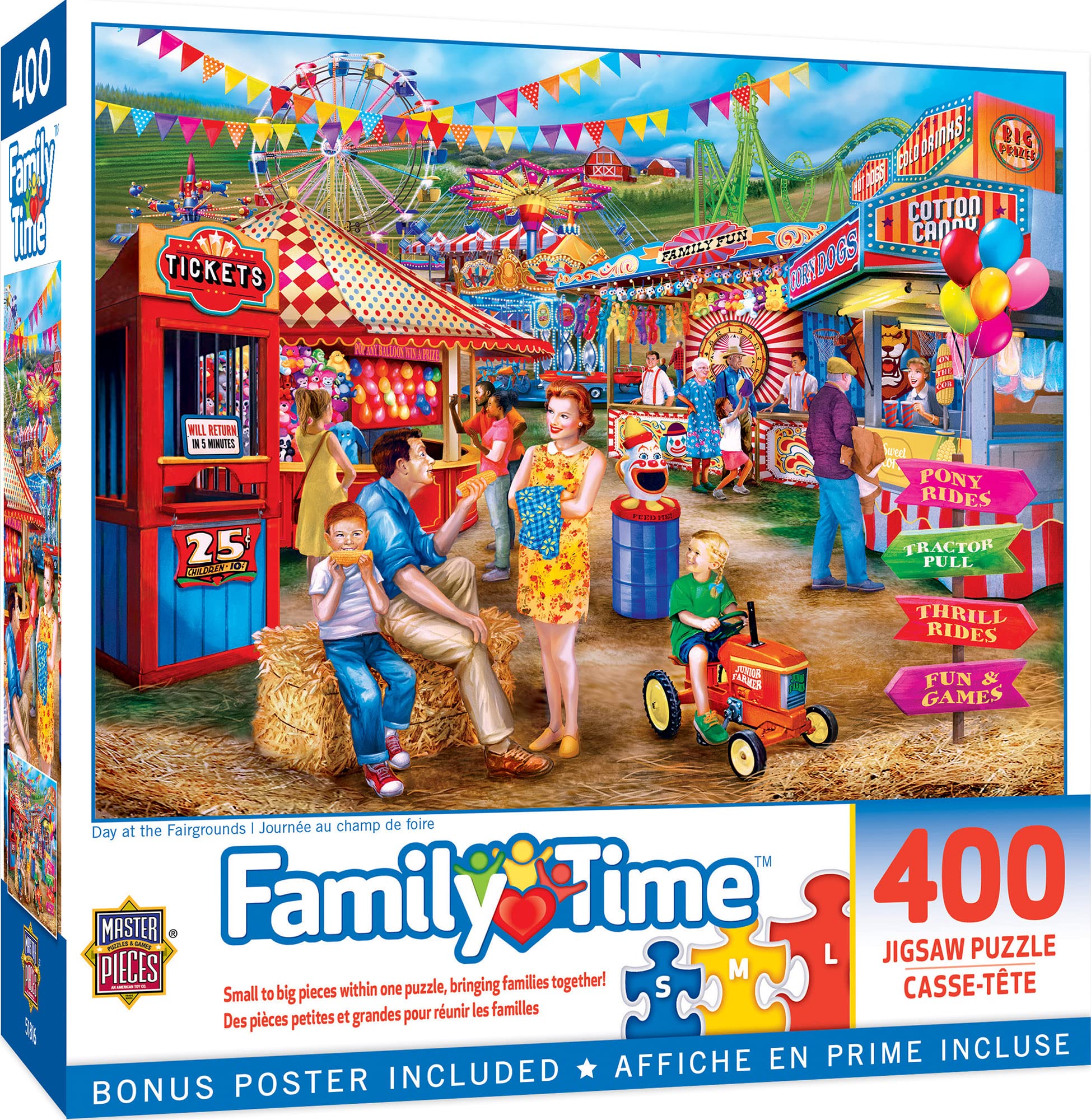 Baby Fanatic MasterPieces 400 Piece Jigsaw Puzzle for Adults, Family, Or Kids - Day at The Fairgrounds - 18"x24"
