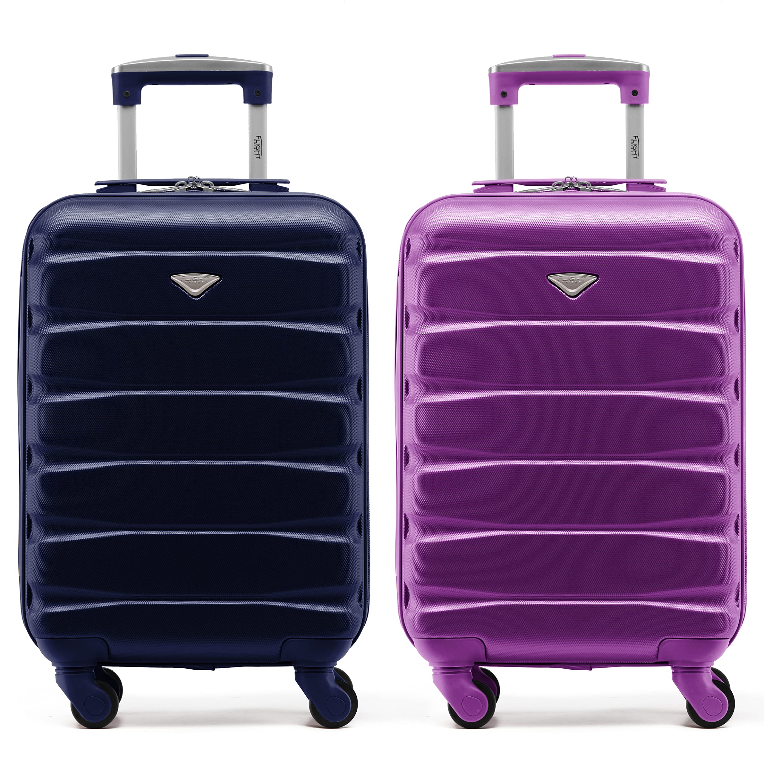 Flight Knight Suitcase Set of 2 Lightweight 4 Wheel ABS Hard Case Cabin Carry On Hand Luggage Approved for Over 100 Airlines Including easyJet, British Airways, Ryanair & Many More 55x35x20cm — view 221