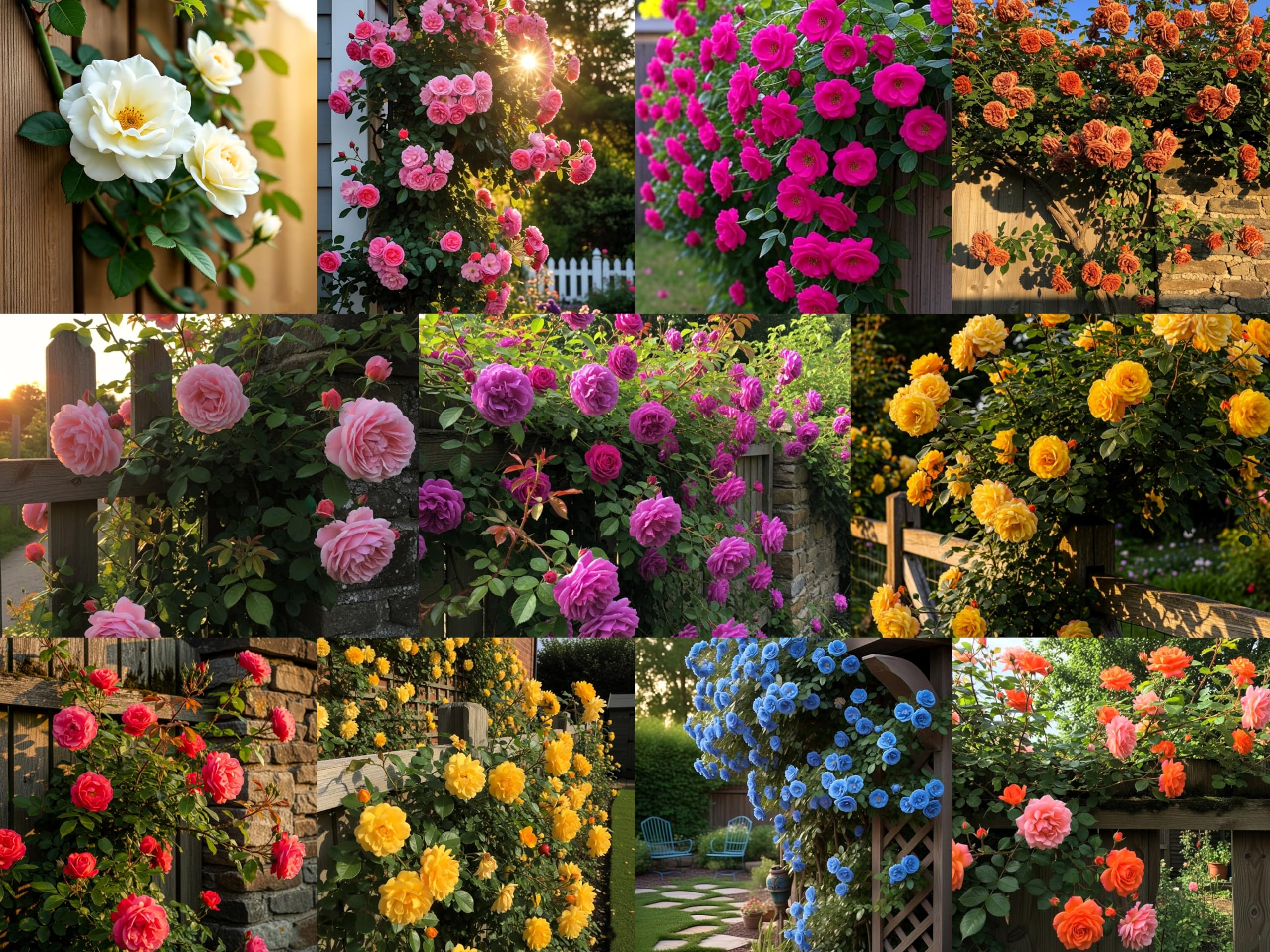 NooElec Seeds India Climbing Rose Flower Seeds, 60 Seeds Pack - Hybrid, Year-Round Blooms, Minimal Care (15 IN 1 MULTICOLOR) - Image 2 thumbnail