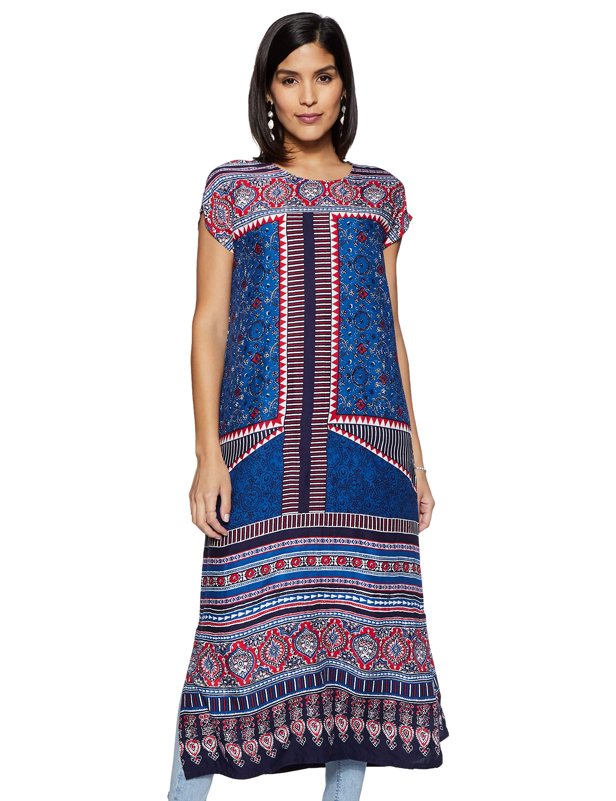 Akkriti By Pantaloons Womens A Line Kurta 110024891003 Blue M | Desertcart  Brunei