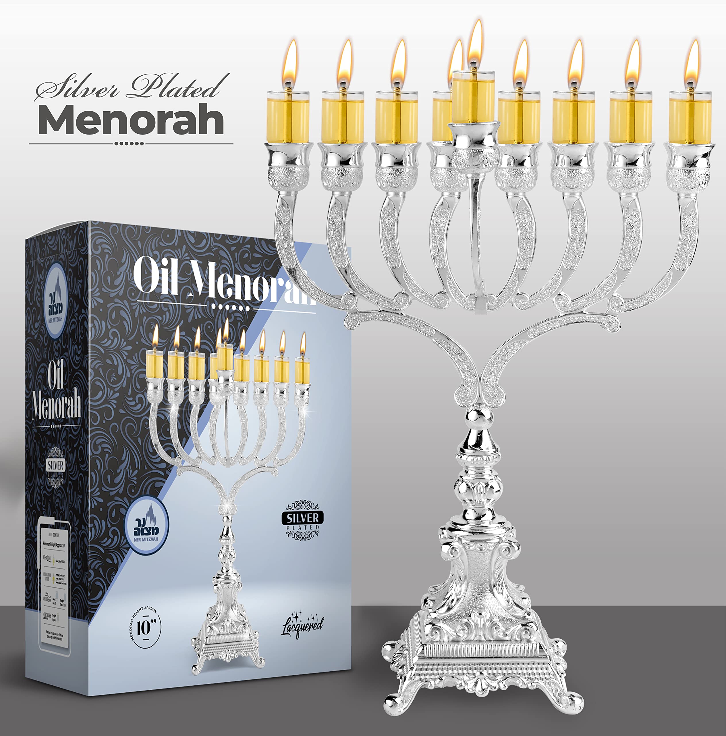 Zion Judaica - Velas De Hanukkah Para Menorá, Caja De 45 Unidades, Cera