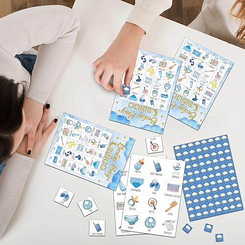 Miniatura 3 de Juegos de bingo para baby shower, tarjetas de bingo para baby shower, juegos de baby shower, juegos de revelación de género, actividad interior al