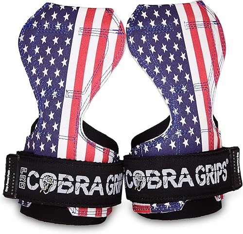 Miniatura 33 de Cobra Grips PRO Weight Lifting Gloves Heavy Duty Straps Alternative with Power Lifting Hooks Padded Wrist Support for Deadlifts & Bodybuilding Un