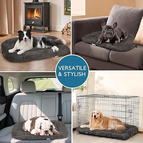Miniatura 5 de YUUHNEG - Tapete para cama para perros de tamaño XL, lavable, suave y cálido para mascotas, cómoda y esponjosa, antideslizante, para colchón de