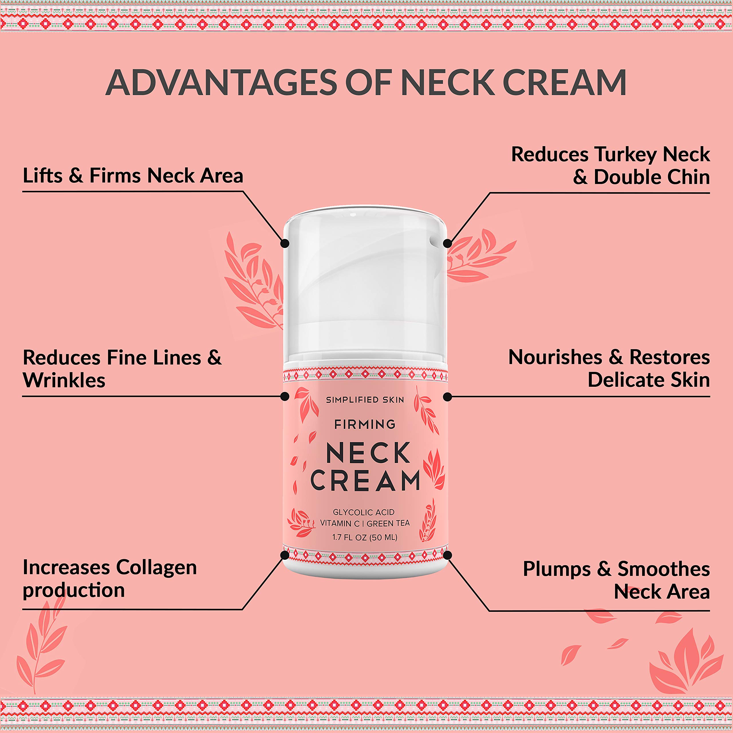 Buy Neck Firming Cream for Sagging, Wrinkles & Tightening. Best AntiAgin Chest & Decollete