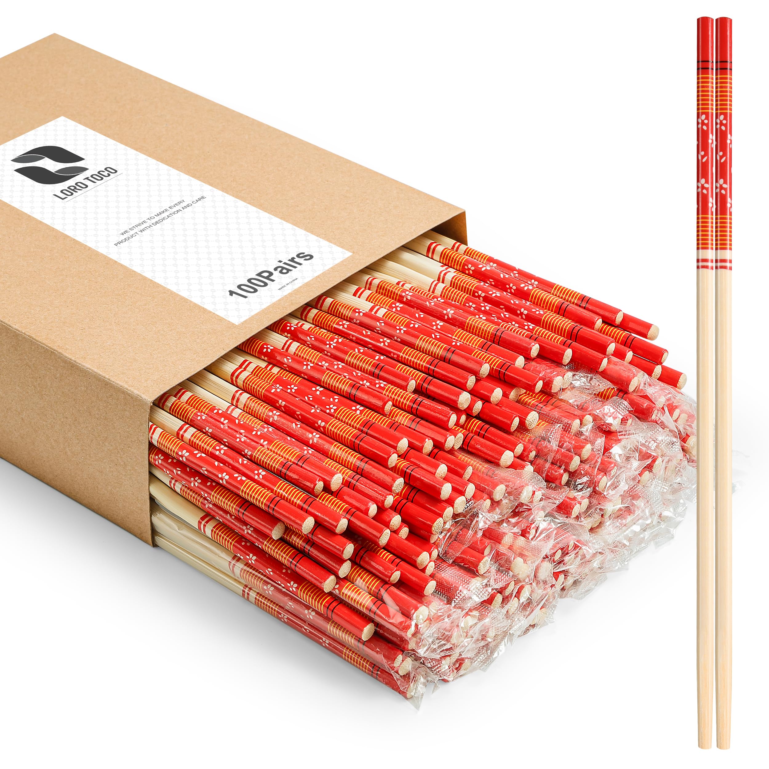 200Pairs Bamboo Chopsticks Disposable | Individually Wrapped | Bulk | Separated | Round | Premium Quality-（9.45in) — Amazon image 9