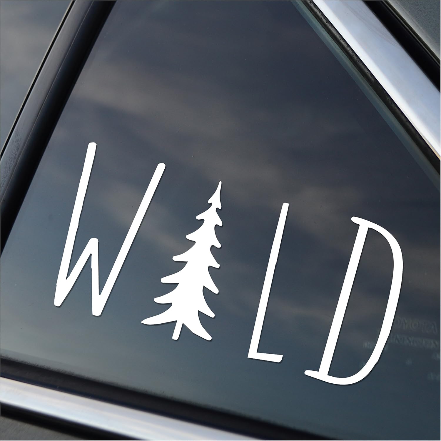 Wild Hiking Camping Adventure Vinyl Car Window Decal Sticker White