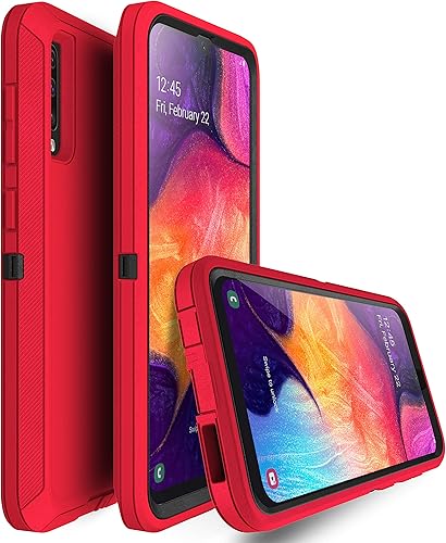 Miniatura 5 de MXX Funda resistente compatible hecha para Samsung Galaxy A50 (sin protector de pantalla) contra caídas para tu Galaxy A50A50SA30s (rojo)