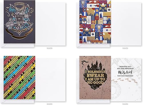 Miniatura 6 de American Greetings Paquete de tarjetas de lujo de Harry Potter con sobres, cumpleaños y para todas las ocasiones (32 unidades)