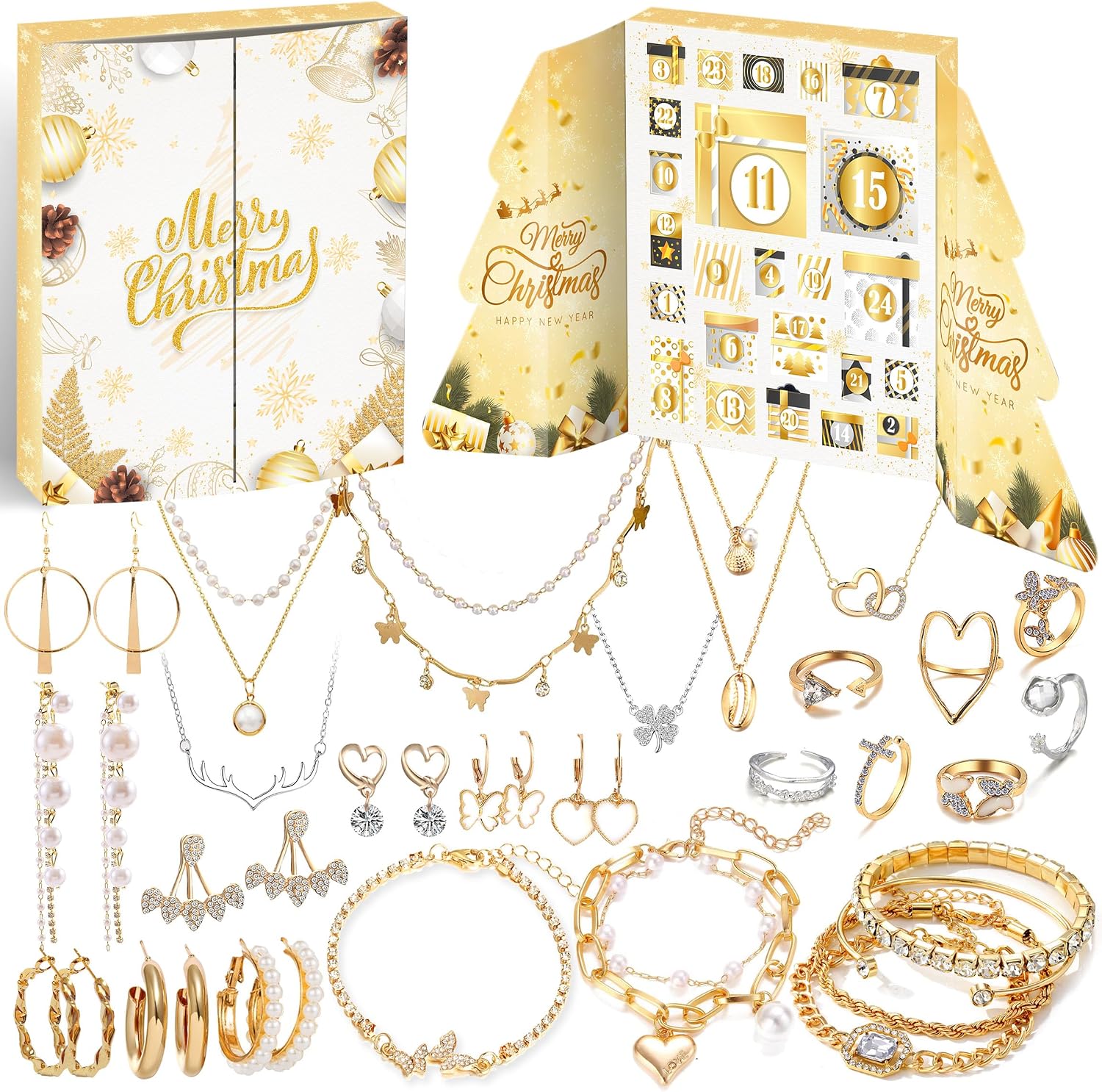 ZJTAPE 2026 Advent Calendar Jewellery Women - 24 Days Christmas ...