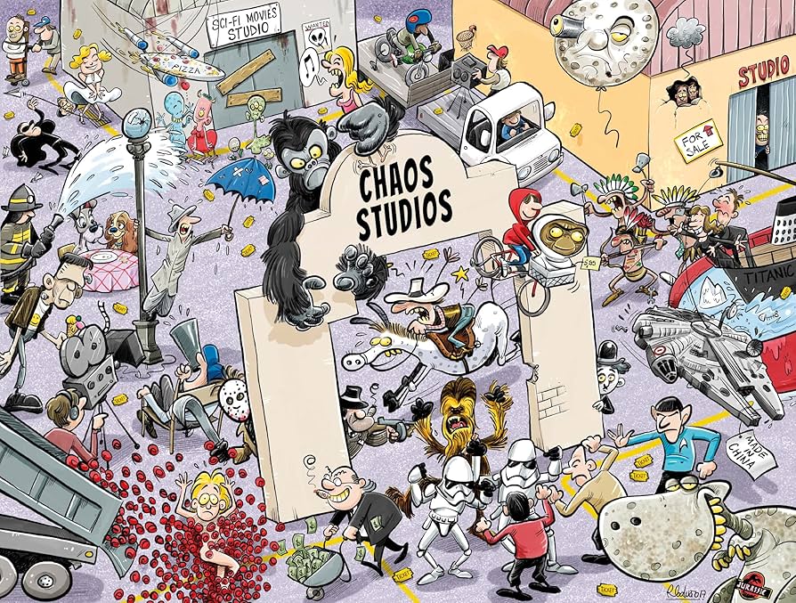 Chaos At The Movies 1000 Piece Jigsaw Puzzle - UK Made Family Puzzle