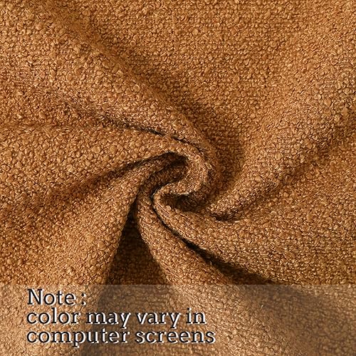 Miniatura 3 de Jeneoo Juego de 2 fundas de almohada cuadradas y gruesas de color amarillo ámbar, con textura fina, para decoración de sofá de sala de estar, juego