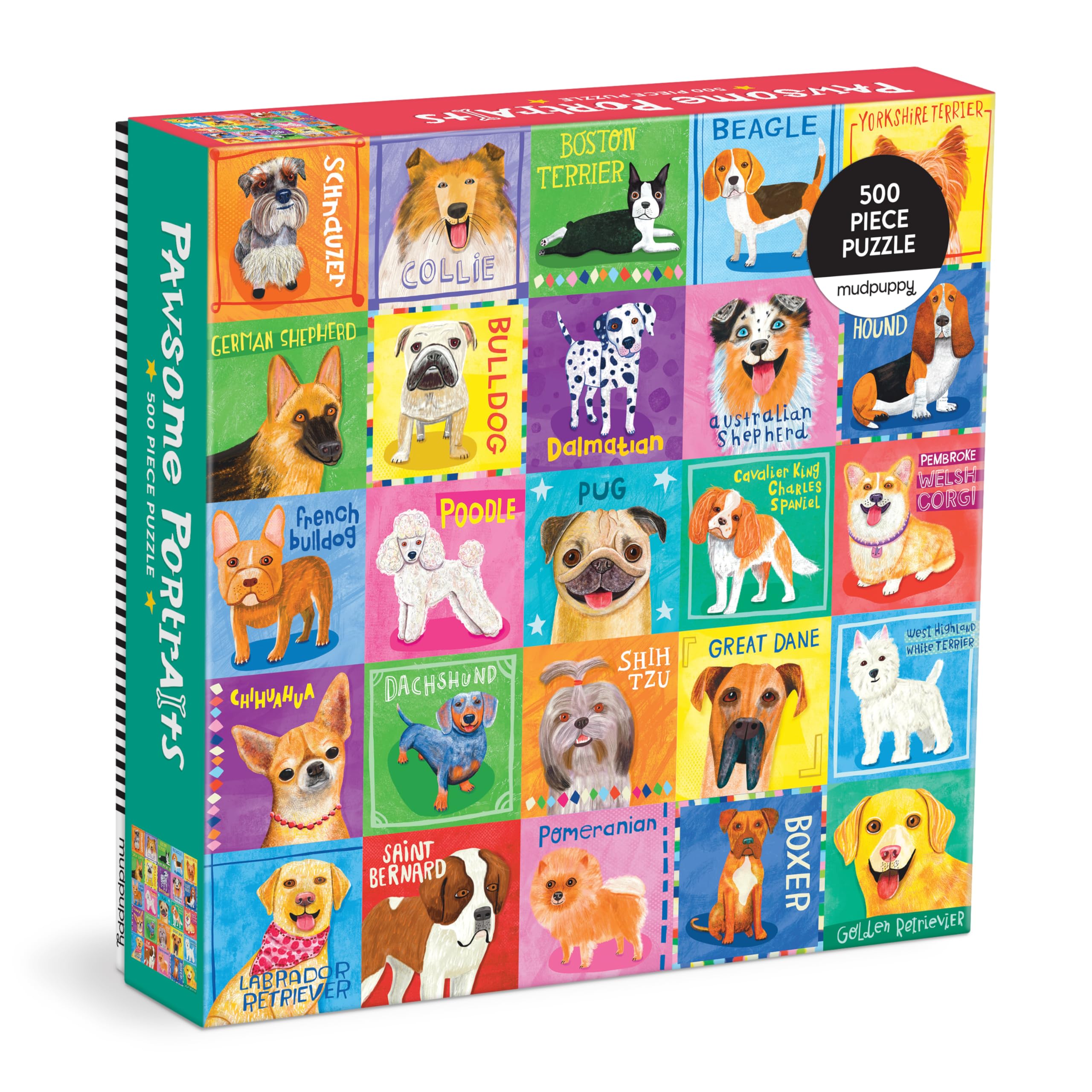 Amazon.com: Mudpuppy Pawsome Portraits! – 500 Piece Family Jigsaw