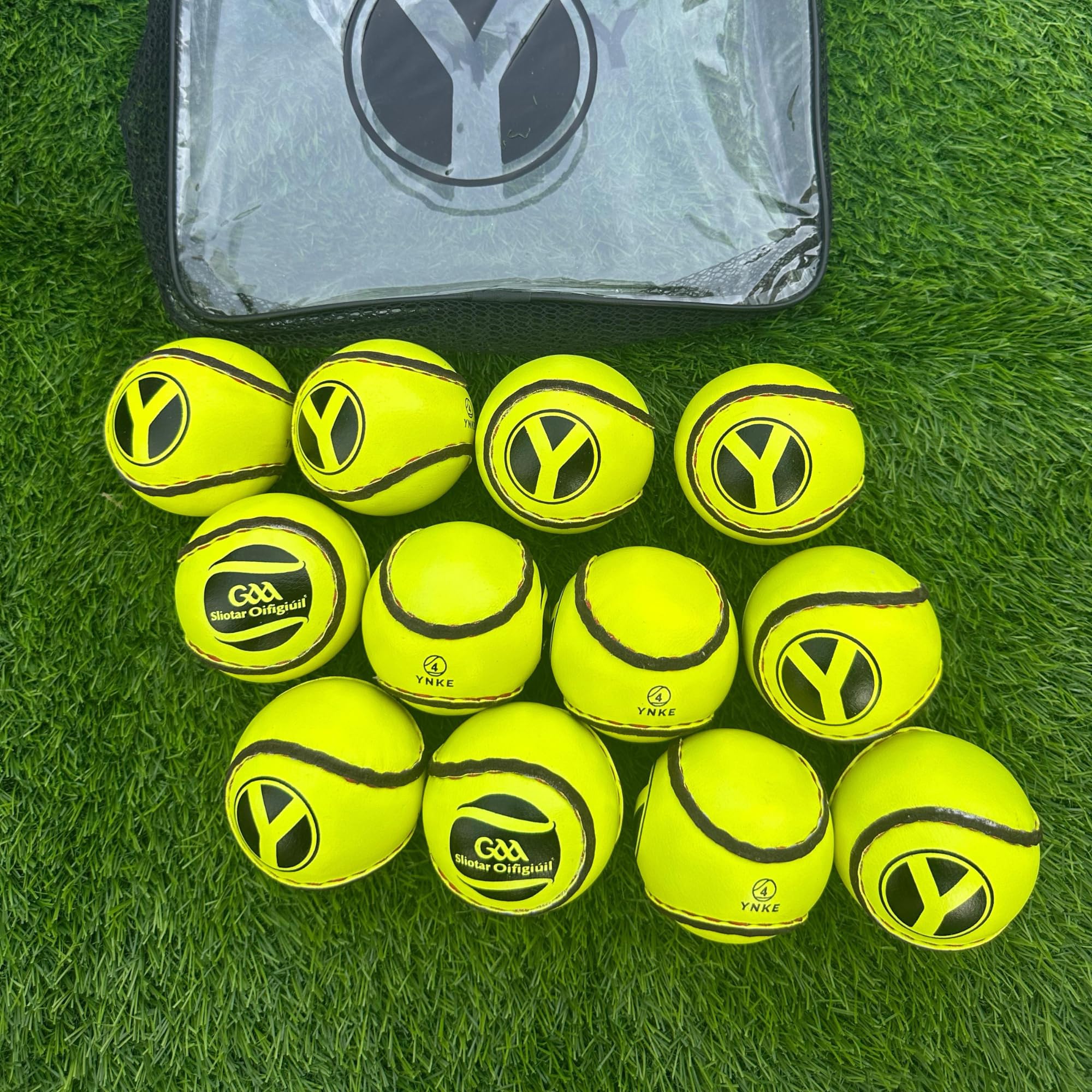 YNKE Hurling Balls Sliotars GAA oficjalny rozmiar 4 piłki CLG Logo (12 sliotar)