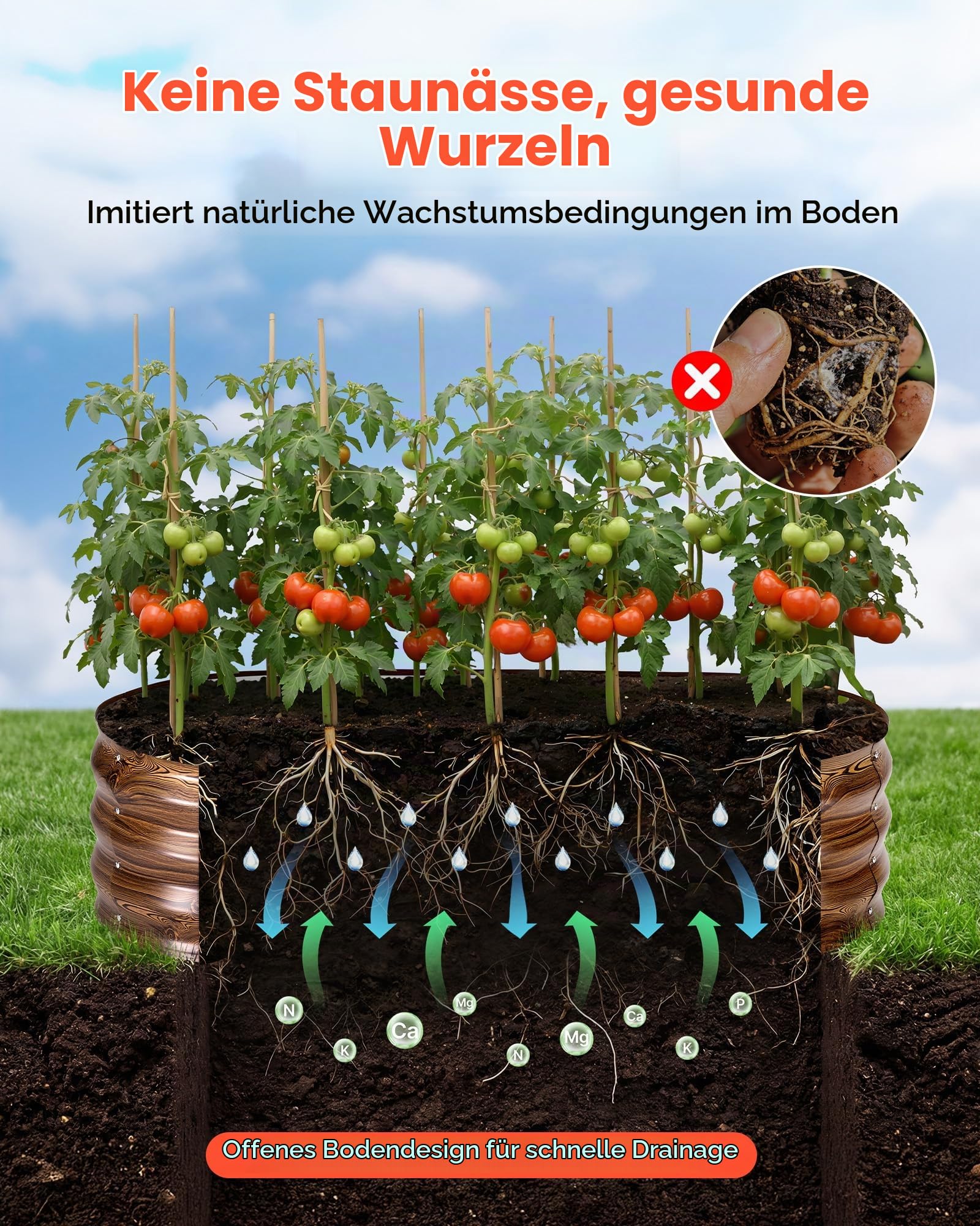 VEVOR Hochbeet Metall 2er-Pack 120x60x30 cm, Ovales Gartenbeet, Pflanzkasten-Set für den Außenbereich, Gemüsebeet mit Handschuhen, Blumenbeet Bodenlos, Pflanzbeet für Blumen & Gemüse