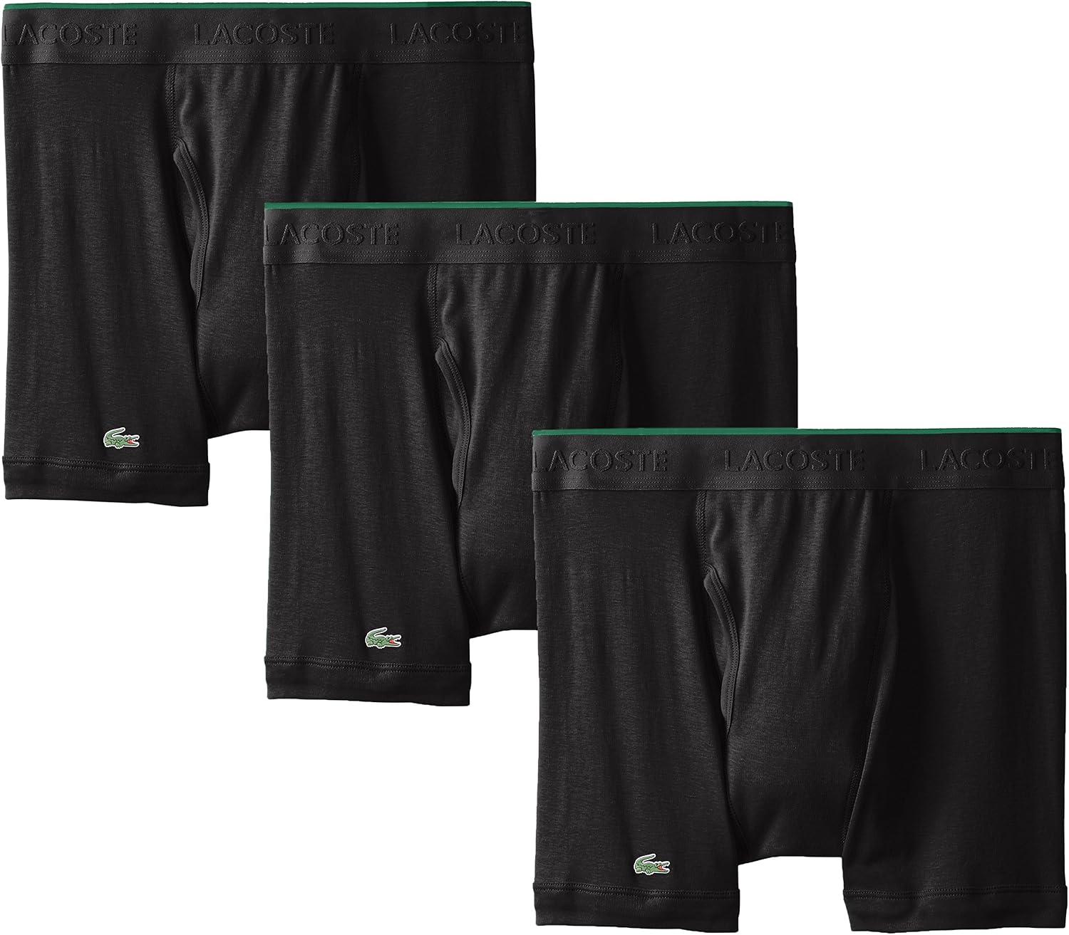 Lacoste Men's 100% Cotton Boxer Brief Underwear, Multipack