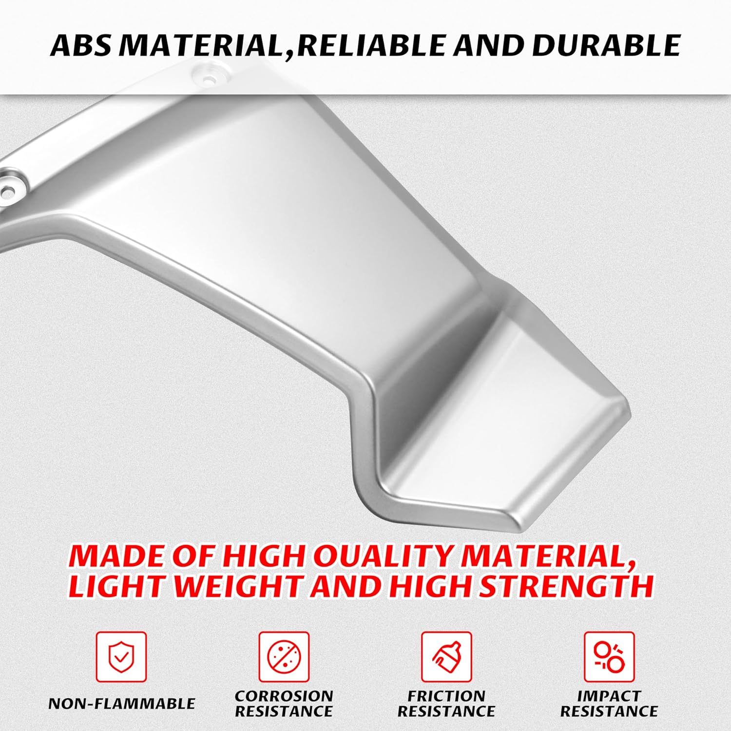 SAUTVS Silver Color Front Grill Trims for Can-Am Ryker, Lower Grill Protector for Can Am Ryker 600 900 Sport & Ryker Rally Edition All Models Accessories (Replace OEM 219400947)