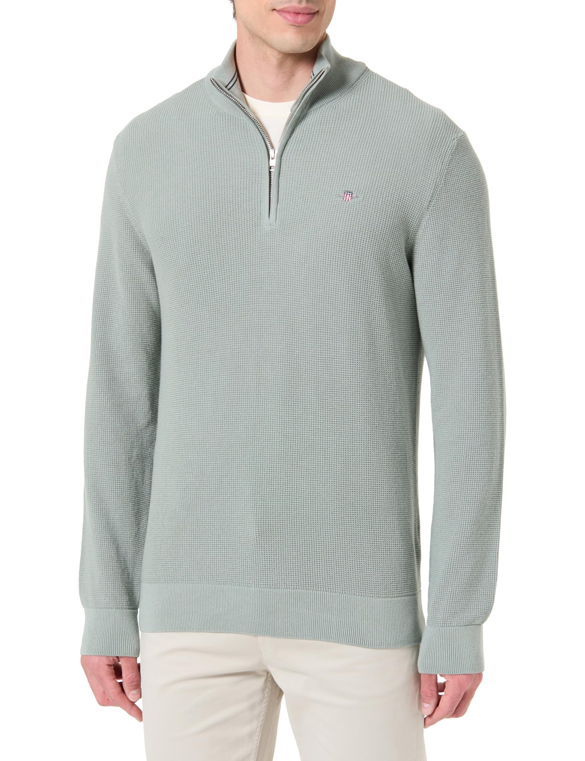 GANT Micro Textured Cotton Half Zip