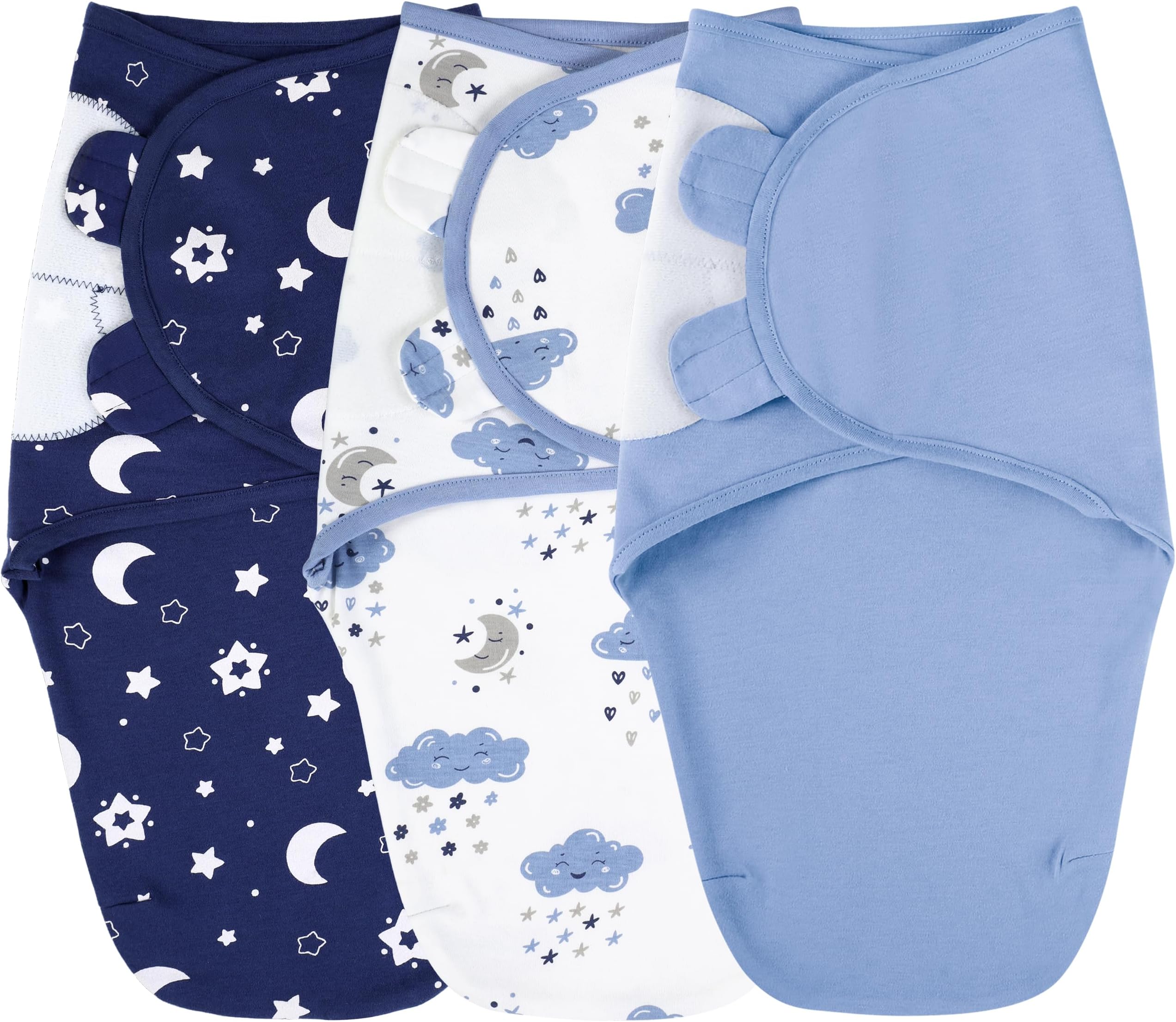 Baby Swaddles for Newborns 100% Cotton, Adjustable Swaddle 0-3 Months 3 Pack Newborn Swaddle Sack, Breathable Soft(Small)
