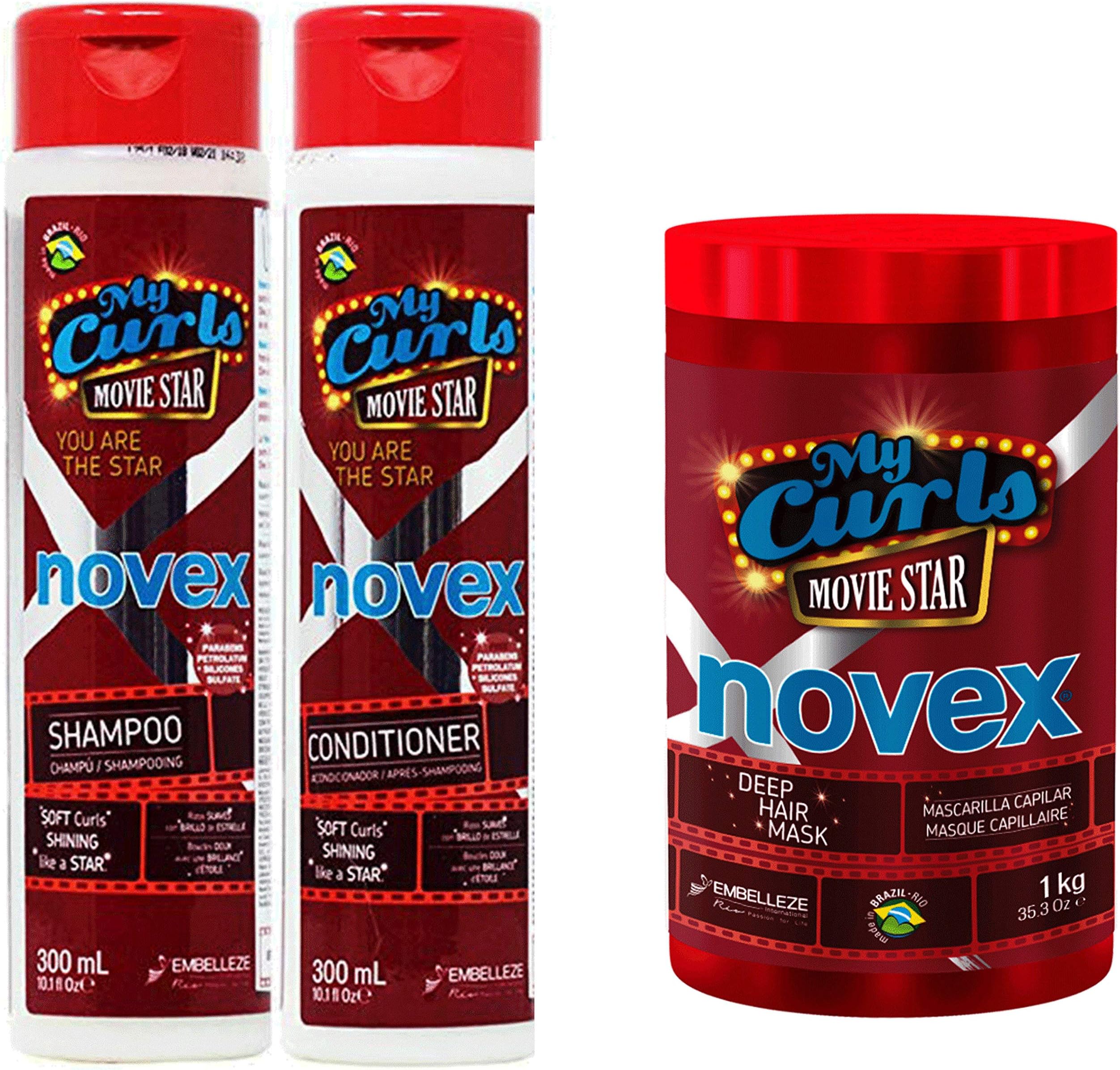 Novex My Curls Movie Star Shampoo + Conditioner 10.1oz + Hair Mask 35oz