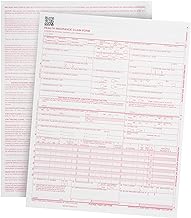 500 CMS 1500 Claim Forms, Current HCFA 02/2012 New Version Valid for HCFA 1500 Claim Forms 2024 and 2025, Line Up with Billing Software, Laser Compatible