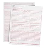 500 CMS 1500 Claim Forms, Current HCFA 02/2012 New Version Valid for HCFA 1500 Claim Forms 2024 and 2025, Line Up with Billing Software, Laser Compatible