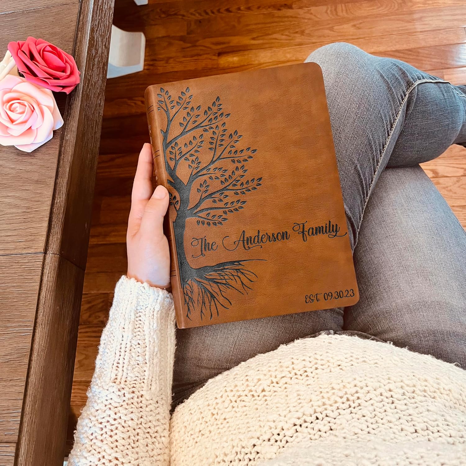 STARKENBURG COMPANY Personalized NASB Family Bible, NASB Wide Margin Custom Family Tree Bible, Christian Gift, Wedding Gift
