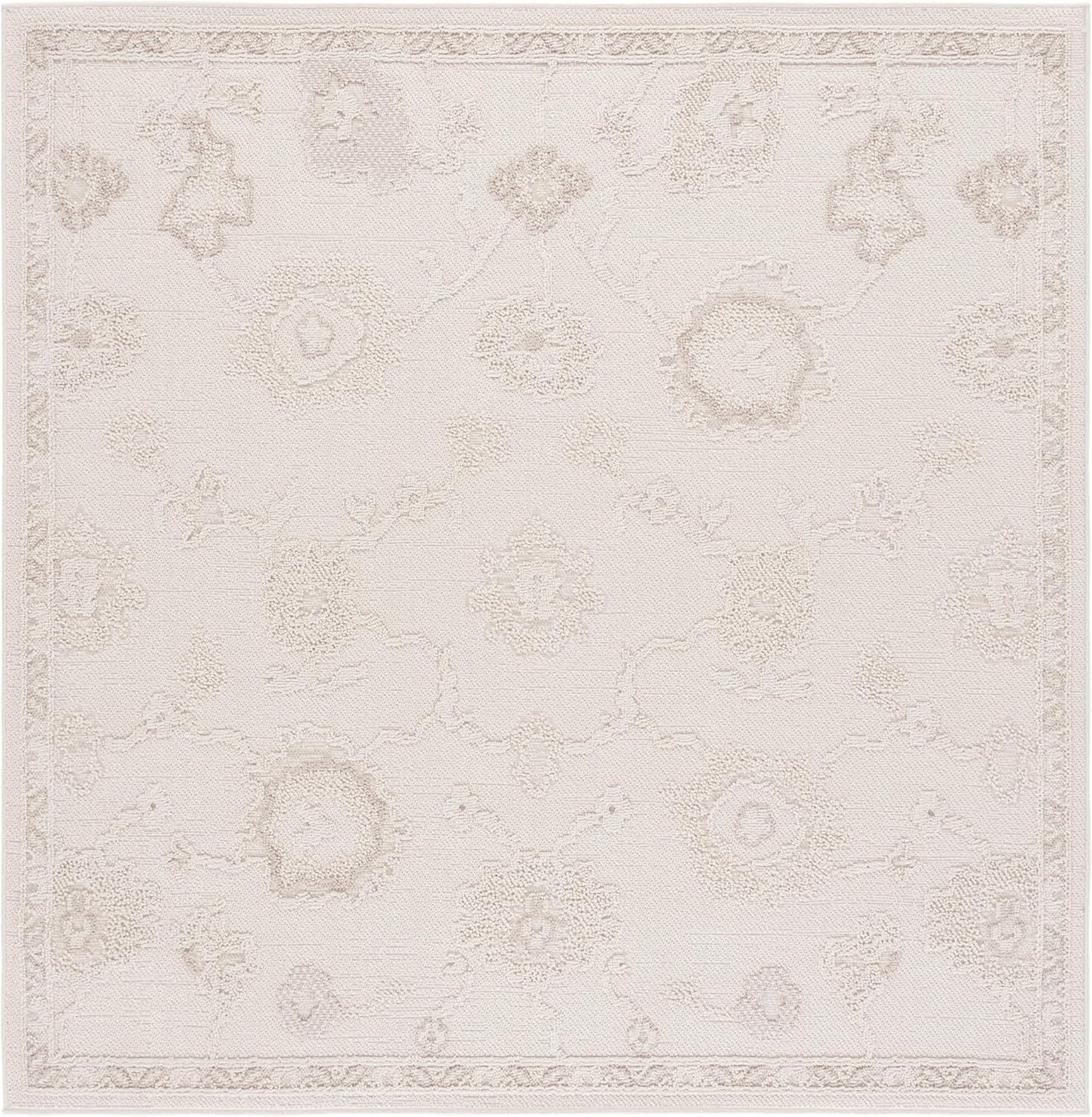 Safavieh Paros Collection Area Rug - 5' x 7'6", Ivory, Non-Shedding & Easy Care, Ideal for High Traffic Areas in Living Room, Bedroom, Dining Room (POS118A-5)