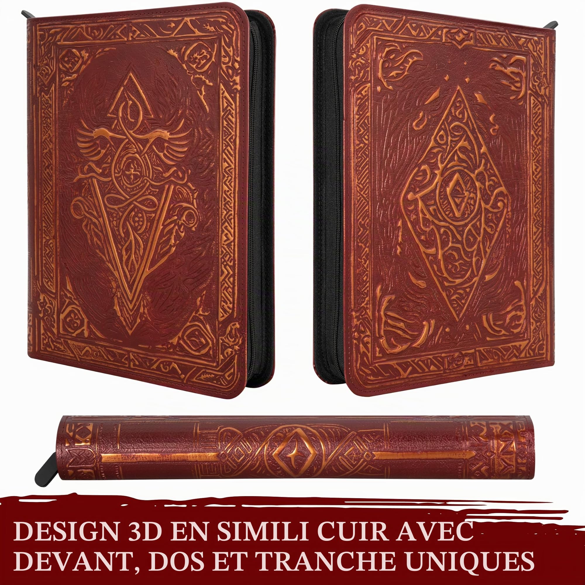 Classeur de cartes à collectionner à 9 poches pour 900 cartes avec 50 pochettes amovibles, fermeture éclair en cuir PU, album de collection portable porte-cartes avec dragonne, cadeau pour garçons Classeur de cartes à collectionner à 9 poches pour 900 cartes avec 50 pochettes amovibles, fermeture éclair en cuir PU, album de collection portable porte-cartes avec dragonne, cadeau pour garçons