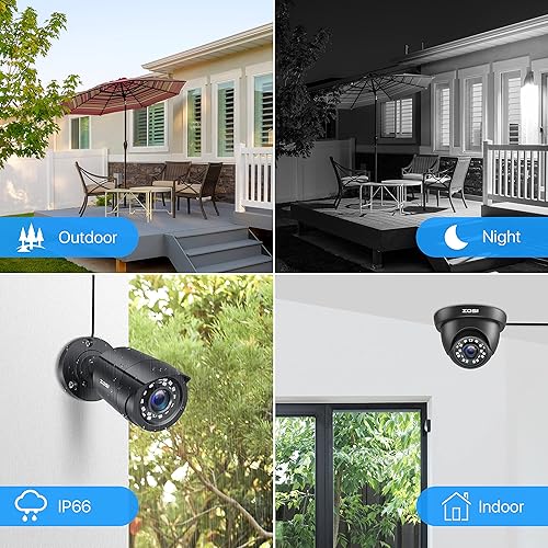 Miniatura 8 de ZOSI Sistema de cámara de seguridad para el hogar de 8 canales para exteriores, 5MP-Lite de 8 canales H.265+ CCTV DVR y 8 cámaras de vigilancia de