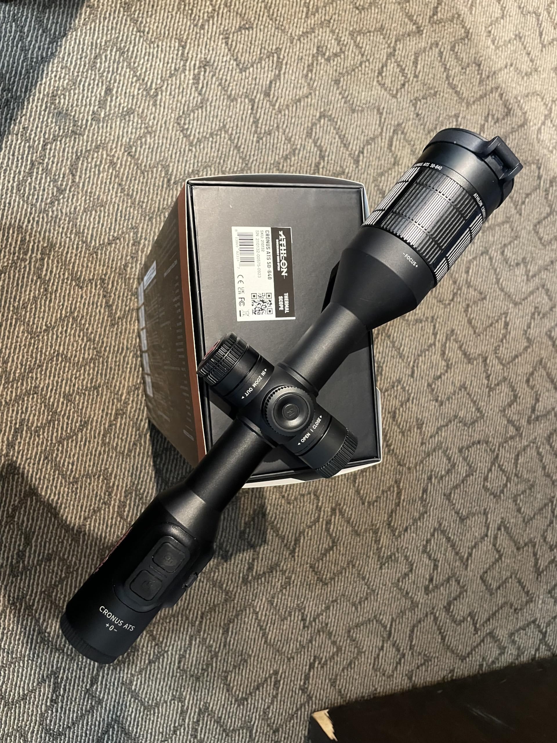 Athlon Optics Cronus ATS 50-640 Thermal Scope, 640X480@ 12 ?m Thermal Sensor, 1440X1080 OLED Display