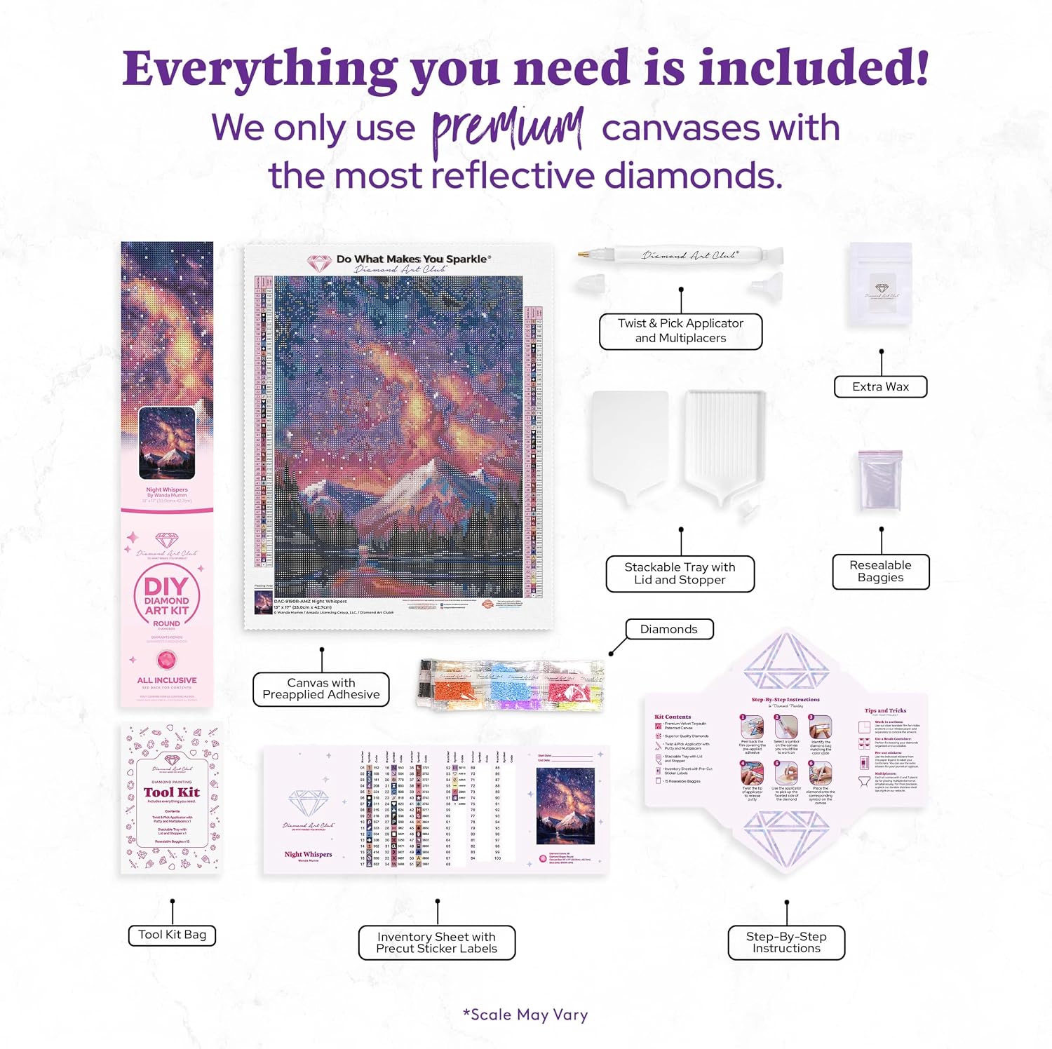 DIAMOND ART CLUB Night Whispers Diamond Art Kits for Adults