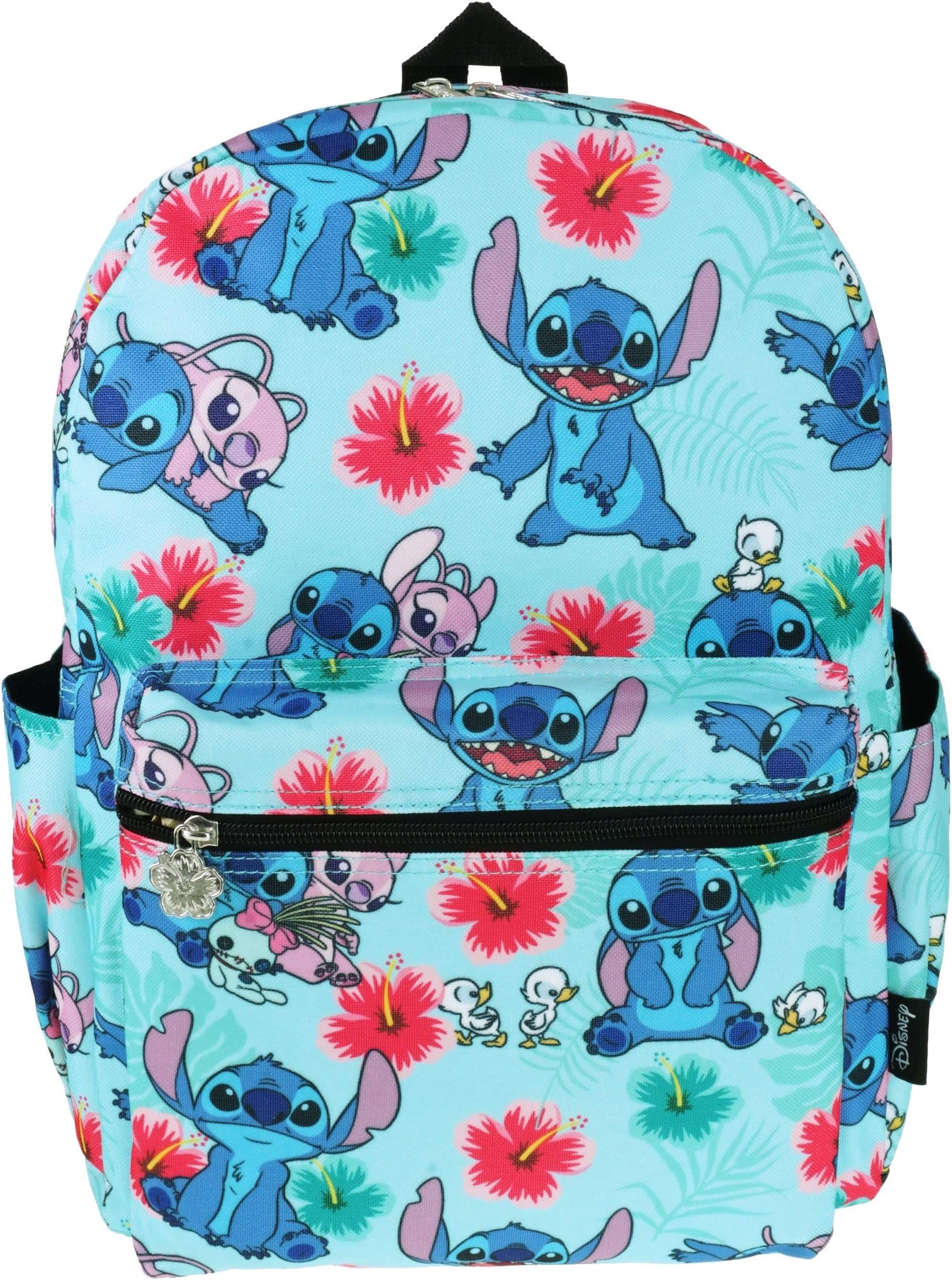 Lilo and Stitch 16 Inch Allover Print Laptop Backpack (Aqua)