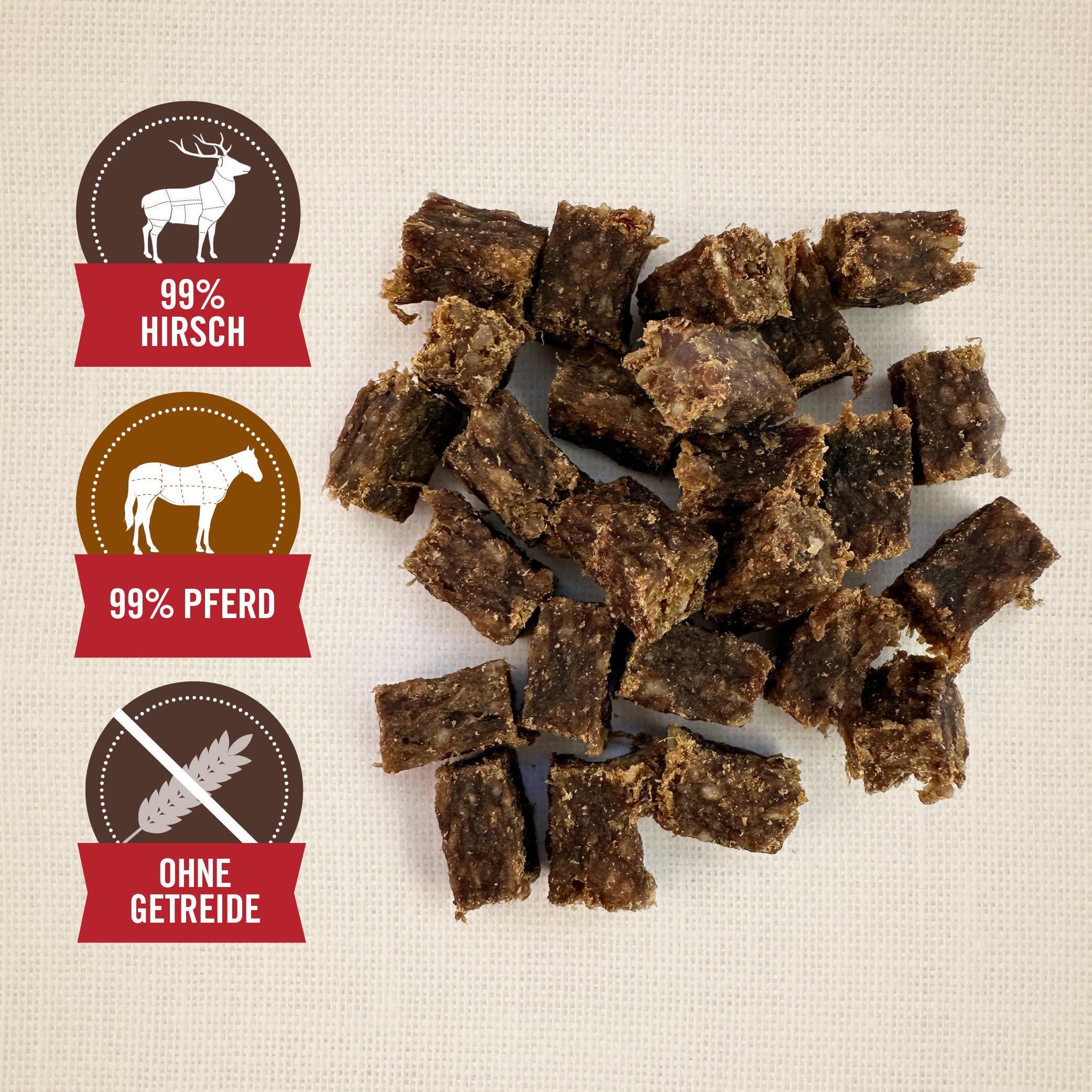 Braverl Soft Hundesnacks 99% Pferd - Leckerlies für Hunde 1Kg