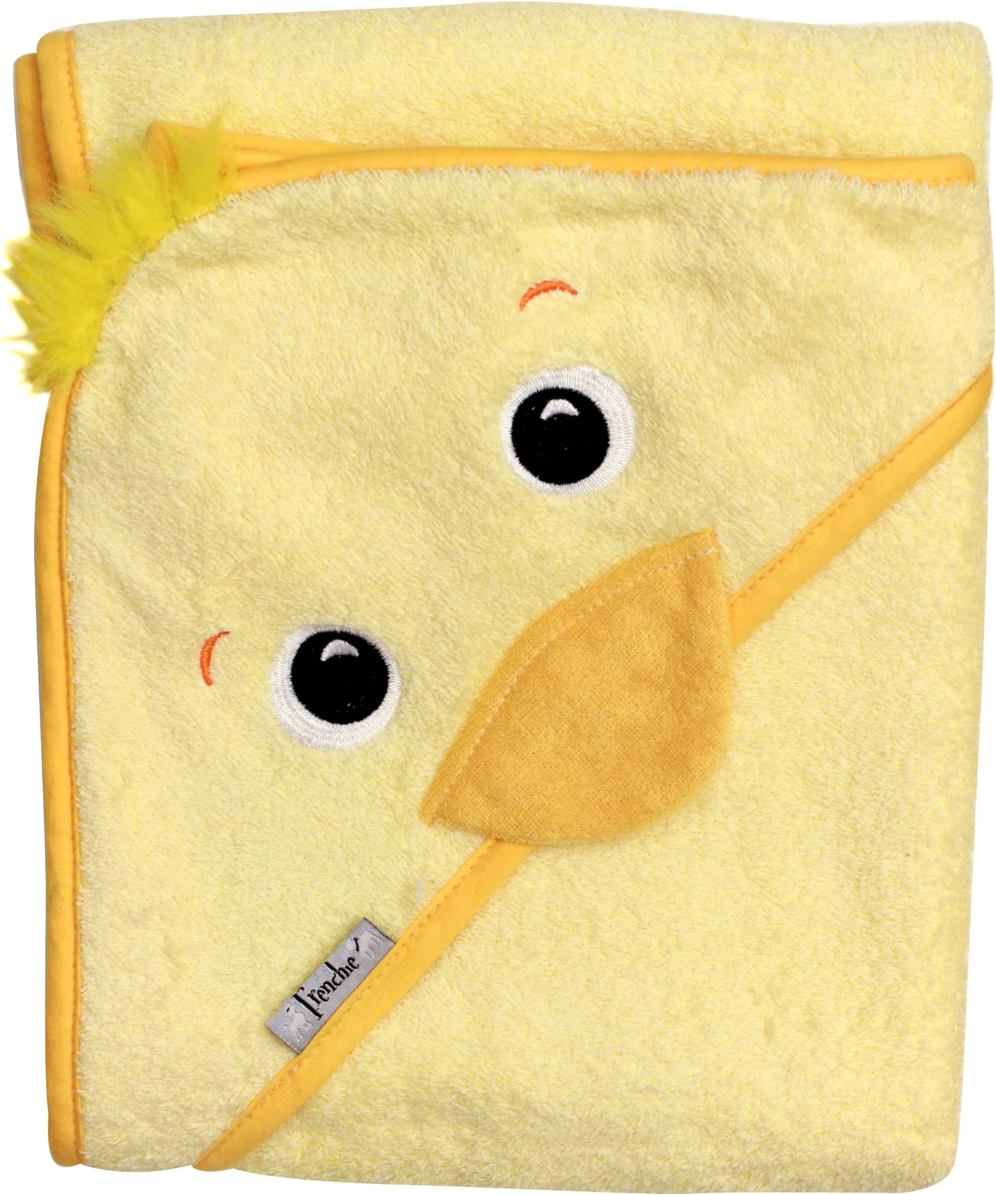 Frenchie Mini Couture Hooded Towel Extra Large 40X30 inch,Duck