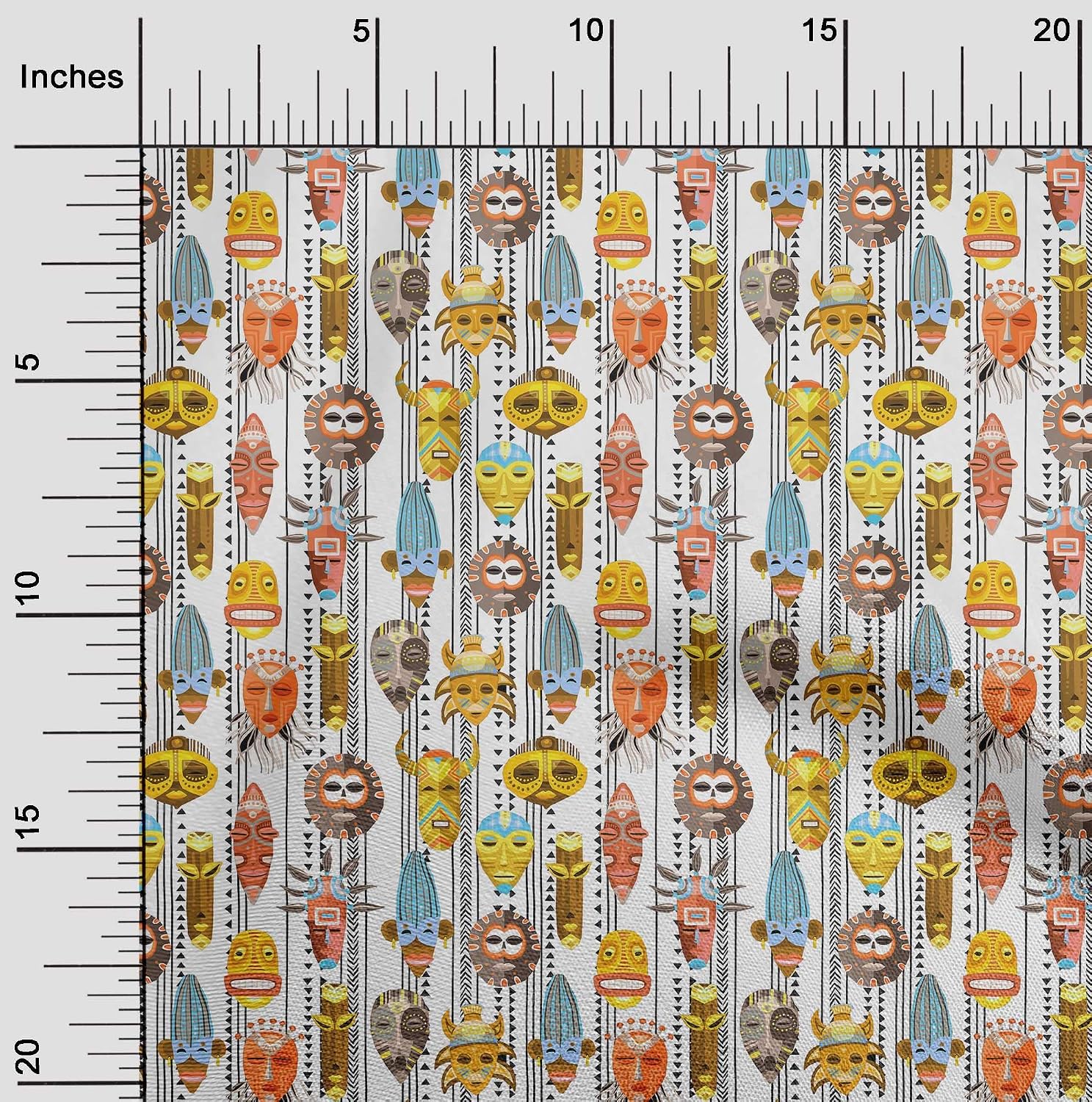 oneOone Cotton Flex Orange Fabric African Fabric for Sewing Printed Craft Fabric by The Yard 40 Inche Wide-8175