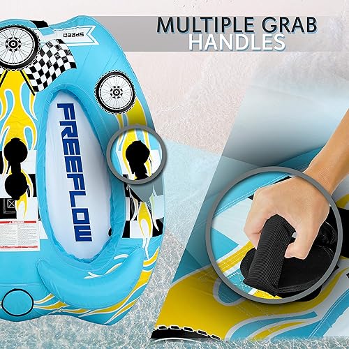 Miniatura 4 de Watersports - Tubo inflable remolcable para dos personas, balsa de remolque flotante para dos personas, botestubosremolcadores inflables con