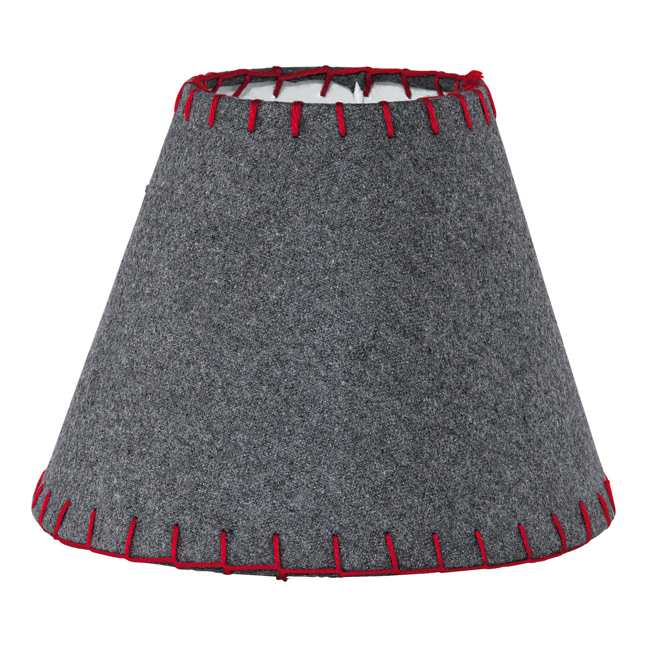 EGLO lampshade, Textile Shade for Table Lamps in Grey red, 20 x 20 x 15 cm