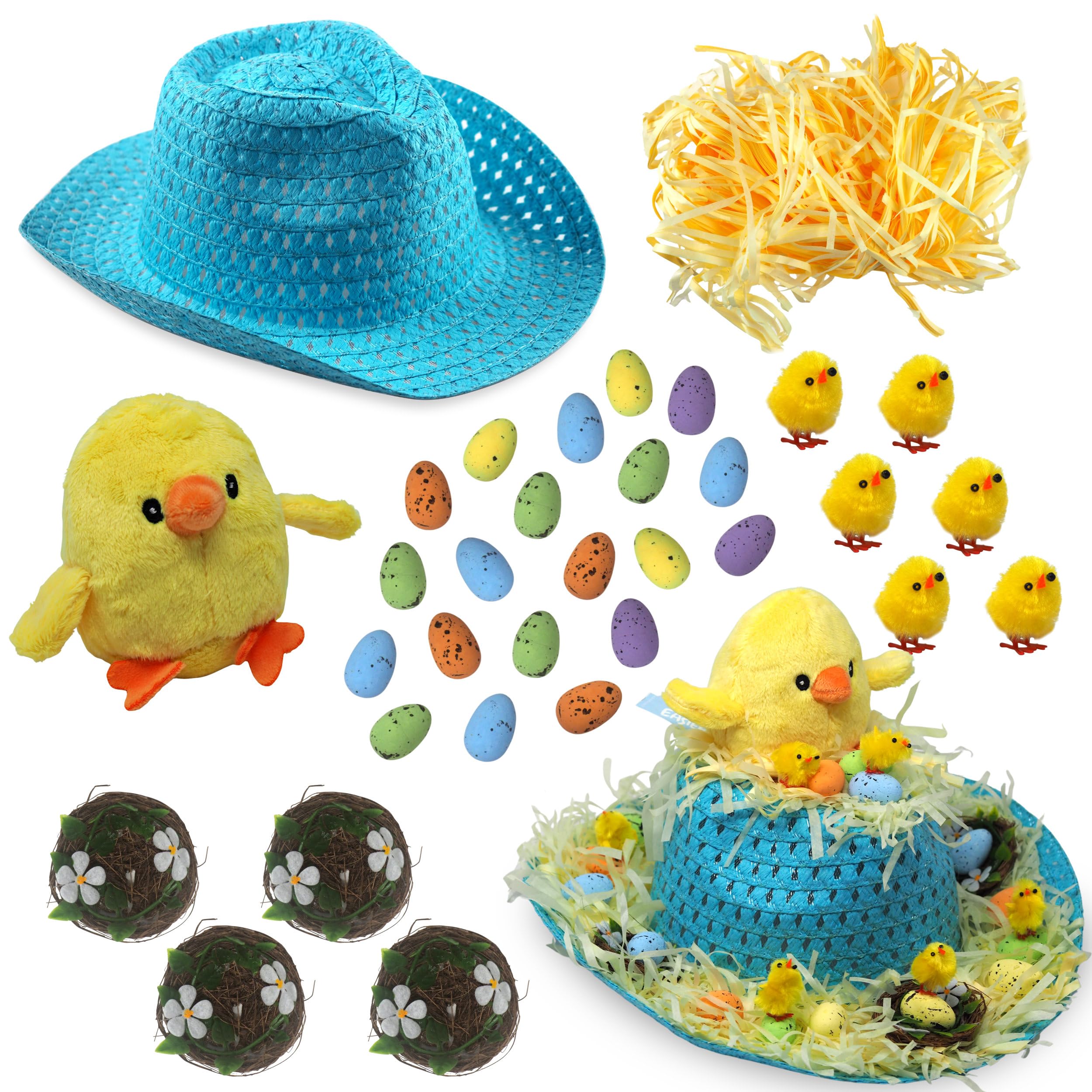 Blue Whale Gifts Boys Make Your Own Easter Bonnet Cow Hat Complete Kit - Giant Chick