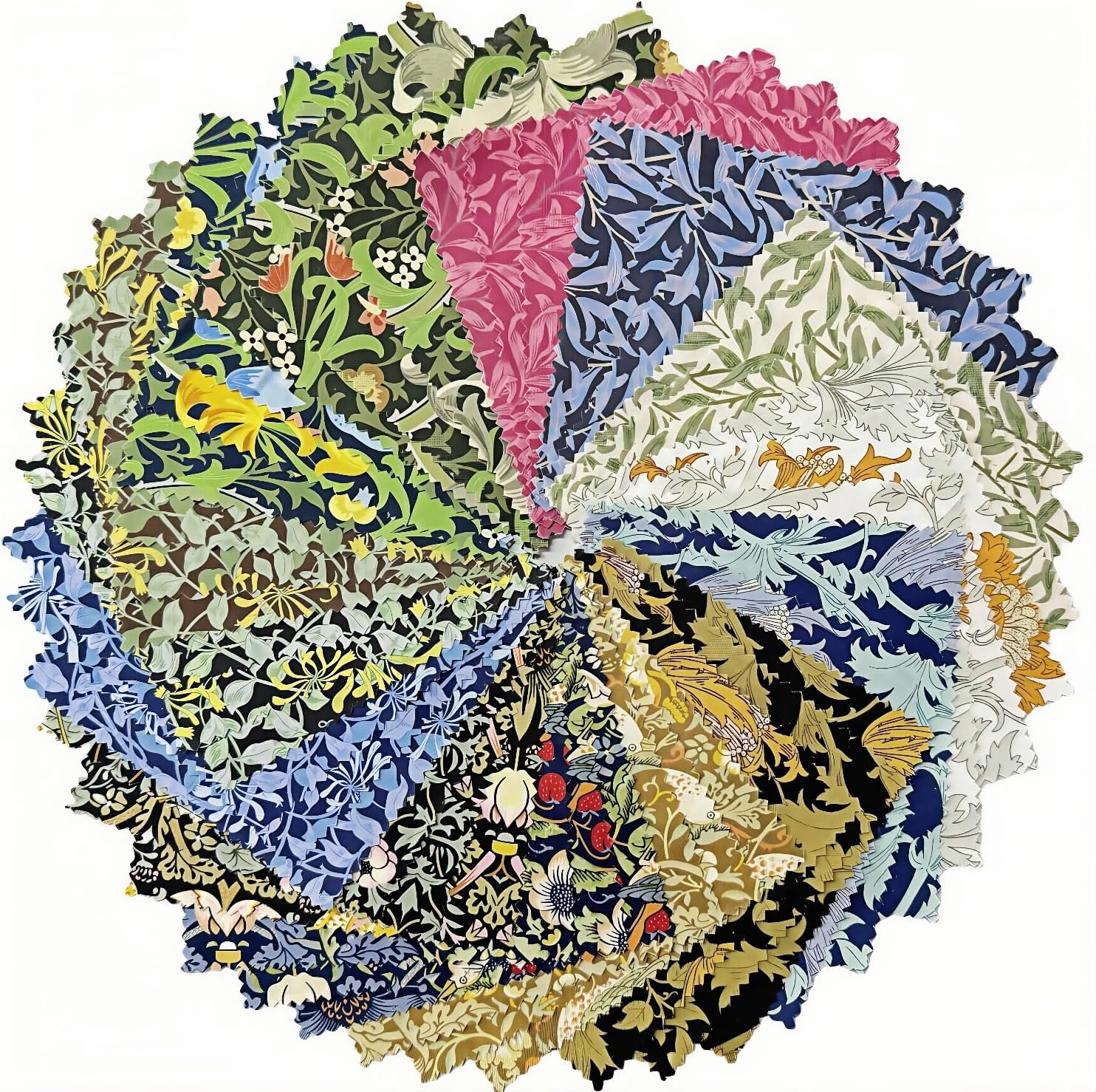 Retro Precut Fabric for Quilting 5 Inch Vintage Floral Fabric Squares 5x5 Precut Quilt Squares for DIY Crafts Charm Packs for Quilting (42Pcs)