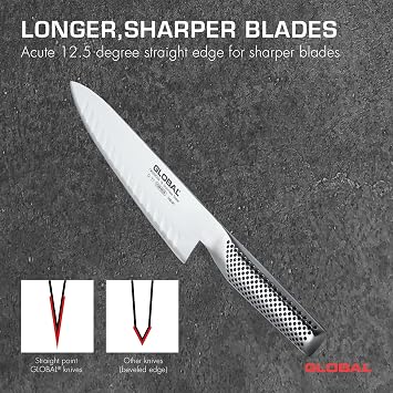 Global Chef's Knife-Granton, 8, Silver