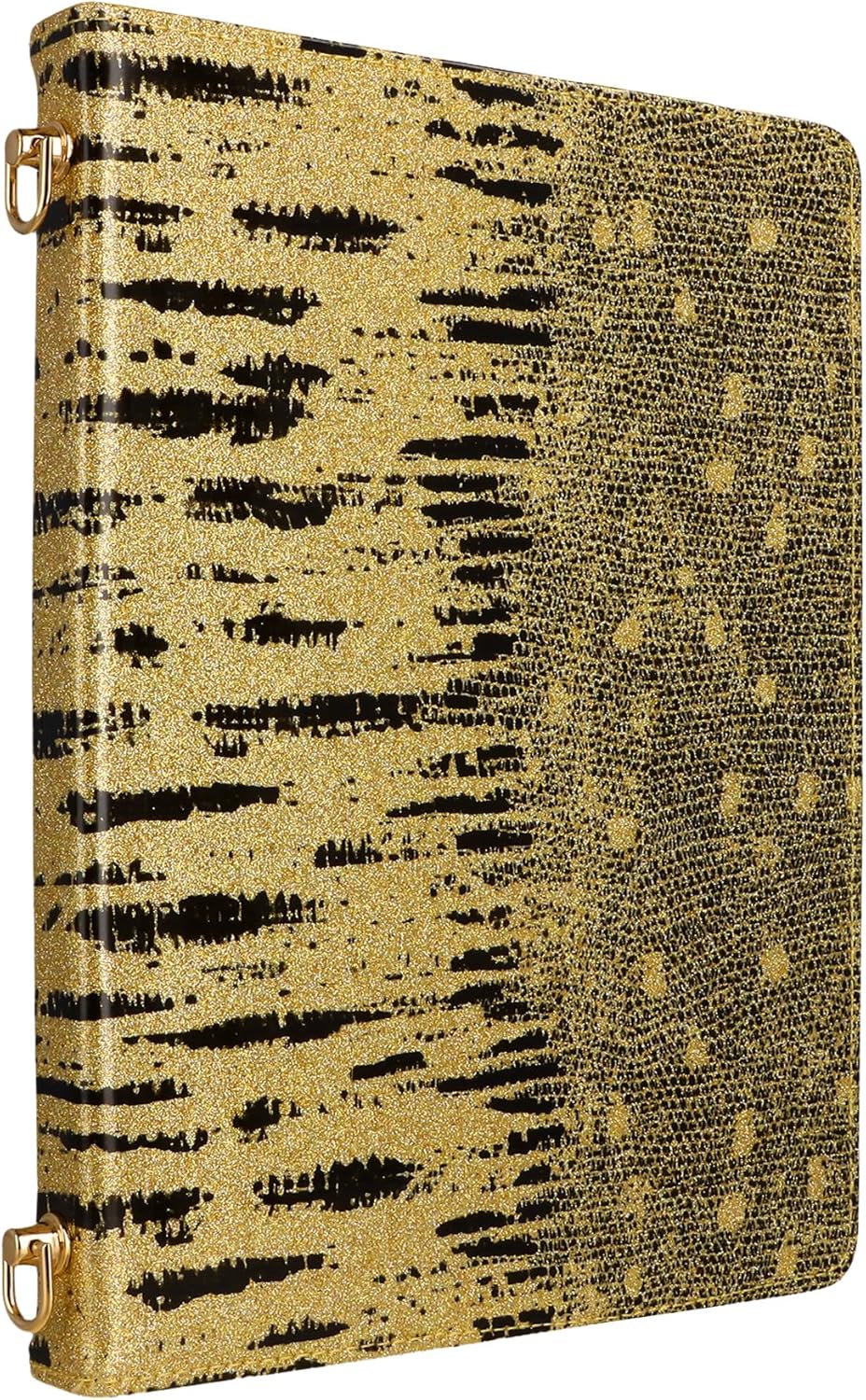 Glitter Case for iPad 2025 (A16) 11-inch/iPad 10th Generation, Techcircle Crossbody Folio Stand Card Holder Pencil Pocket Protective Cover with Hand Strap+Shoulder Strap, Gold
