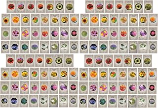 Set of 124 Premium Variety Flower Seed Packets - Heirloom Non-GMO and Proudly Sourced in The USA (124)