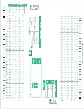 TEST-884E (50 Sheet Pack) 884 E Scantron Compatible Testing Forms