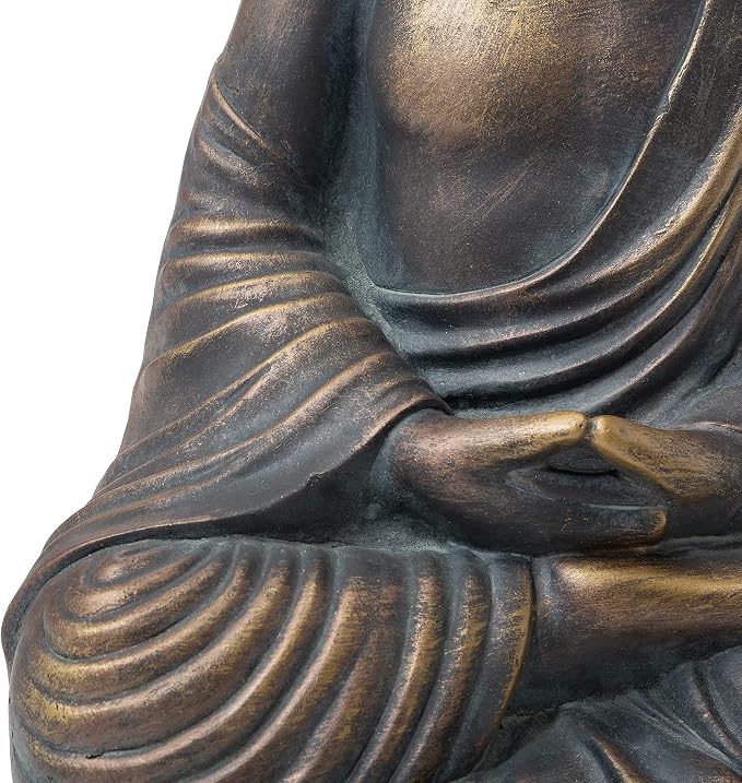 Estatua Buddha Zen 19 pulgadas para jardín, interior y exterior miniatura 7