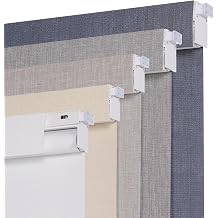 Persilux No Drill Blackout Roller Shades for Window, White, 34 1/2"W x 72"H